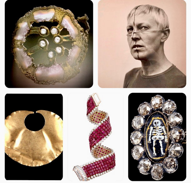 Światowy rynek biżuterii w 2020 r. to 228 mld dol. Fot. z wystawy "Medusa, Jewellery and Taboos" w The Musée d'Art moderne de la Ville de Paris.