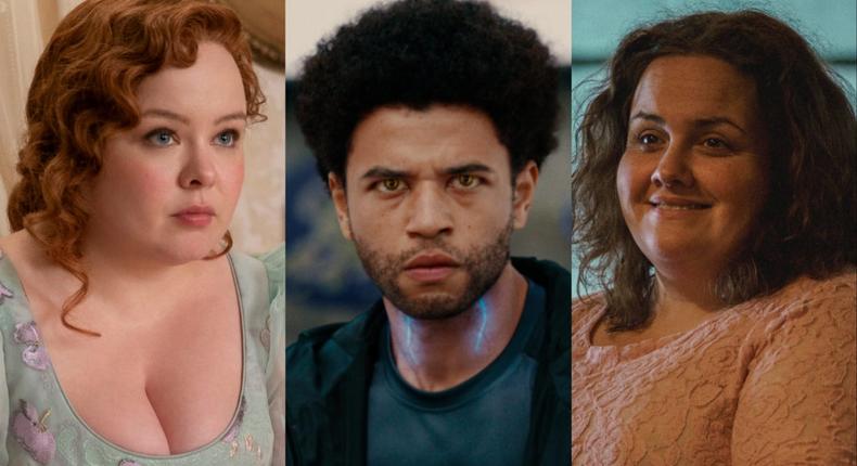 Stars from Netflix's best shows: Nicola Coughlan in Bridgerton, Calvin Demba in Supacell and Jessica Gunning in Baby Reindeer.Liam Daniel / Netflix / Netflix / Ed Miller / Netflix