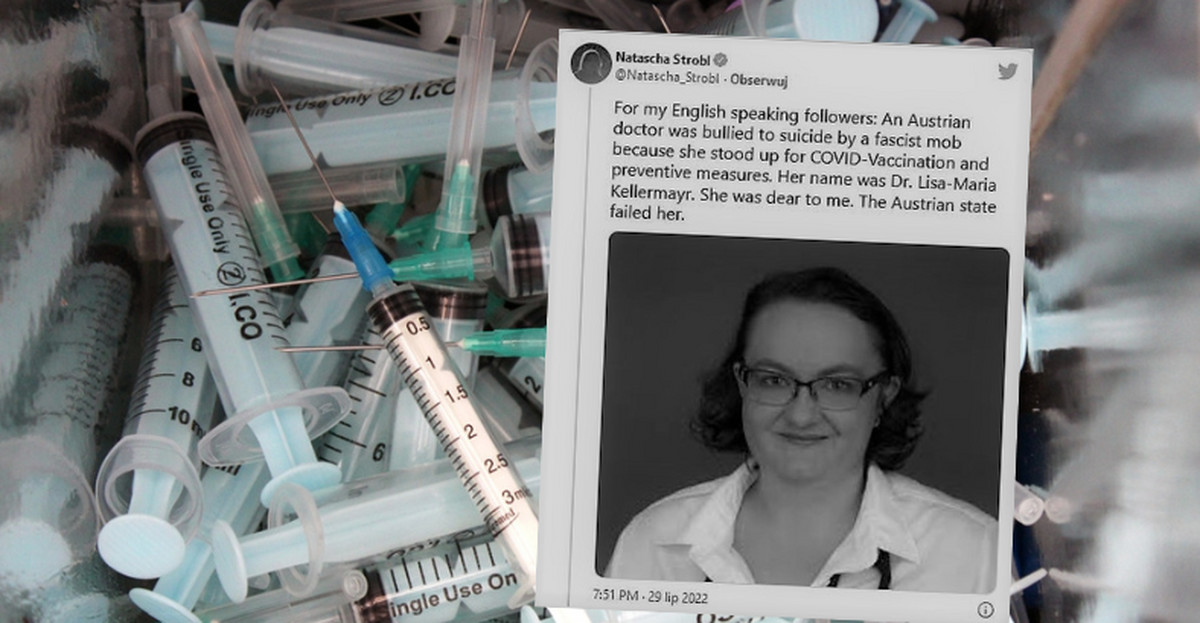 Lekarka z Austrii popełniła samobójstwo. Zastraszali ją antyszczepionkowcy