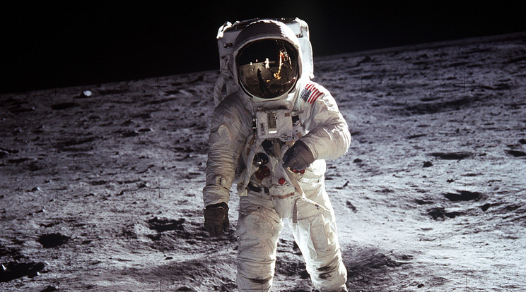 Armstrong
fotója Buzz 
Aldrinról, 
ez lett a 
holdra szállás 
legikonikusabb fotója / Fotó: Northfoto
