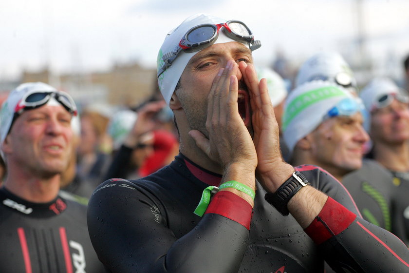 Maciej Dowbor na triathlonie w Gdyni