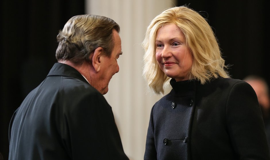 Gerhard Schroeder i Manuela Schwesig, 2020 r.