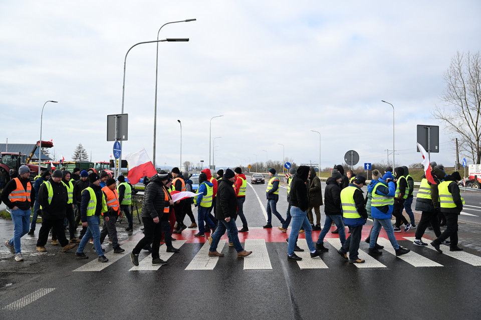 Protest rolników przeciw importowi zboża z Ukrainy