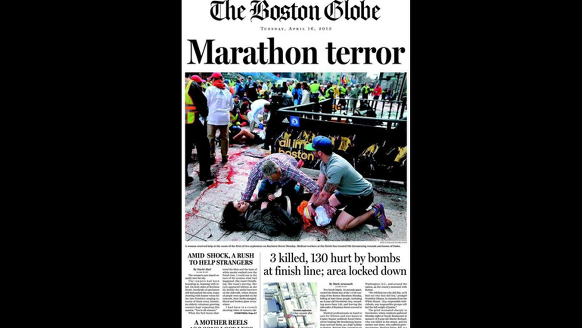 boston globe okładka