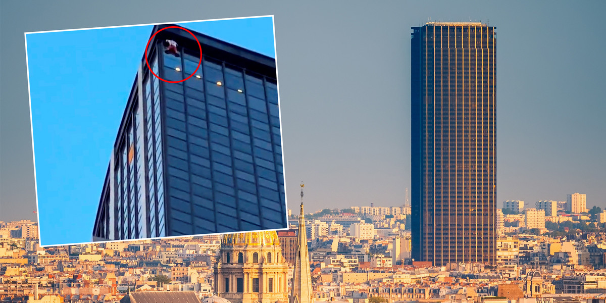 Polak wdrapał się na jeden z najwyższych budynków Francji. Bez zabezpieczeń! 