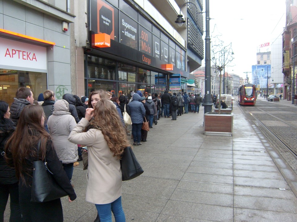 Kolejka po pączki w Katowicach