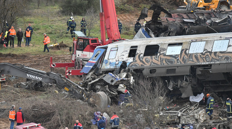 Vonatbaleset Görögországban / Fotó: Getty Images