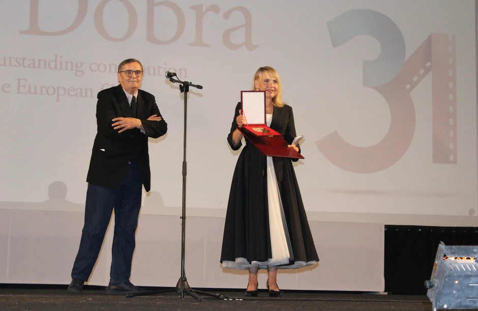 radomir zelenovic i anica dobra dobitnica nagrade aleksandar lifka na fef palic 200724 RINGIER foto Biljana Vuckovic 012