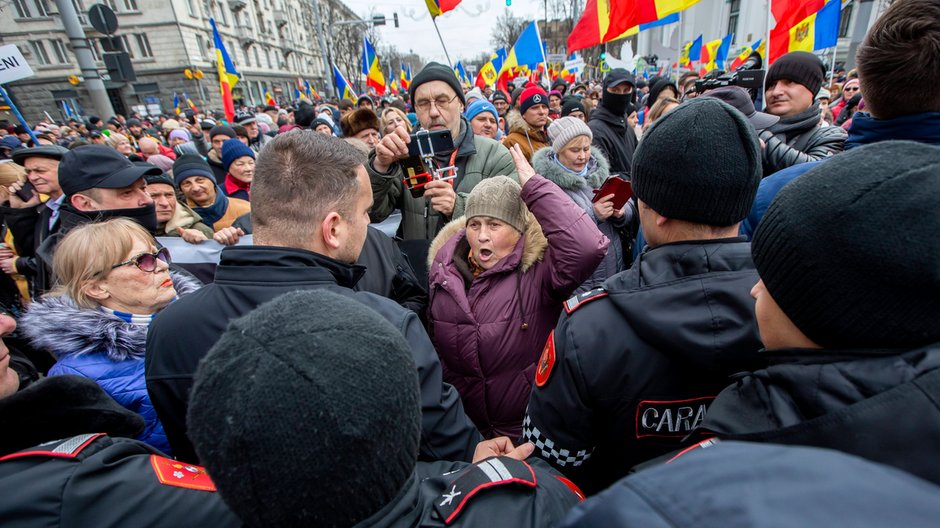 Mołdawia. Protest zwolenników prorosyjskiej partii Șor