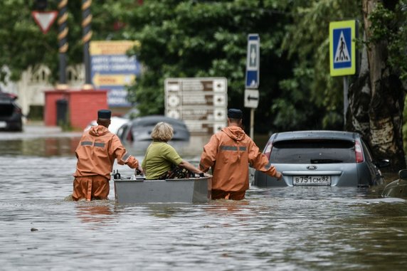 Jałta i Kercz podtopione po ulewach