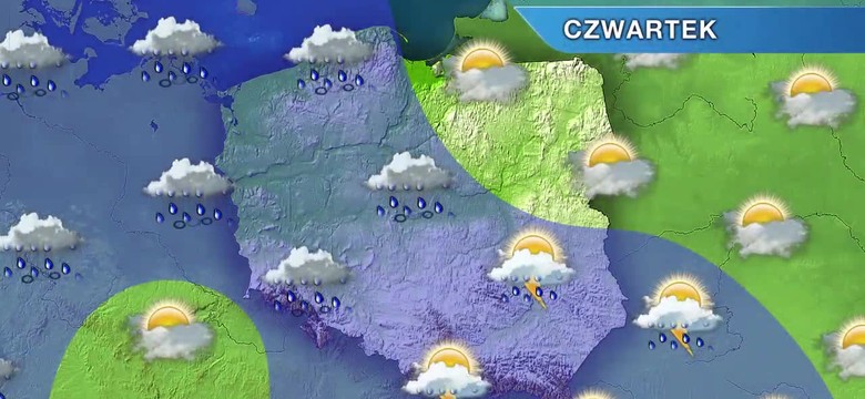 Niskie temperatury i deszcz. Lokalnie burze. PROGNOZA POGODY
