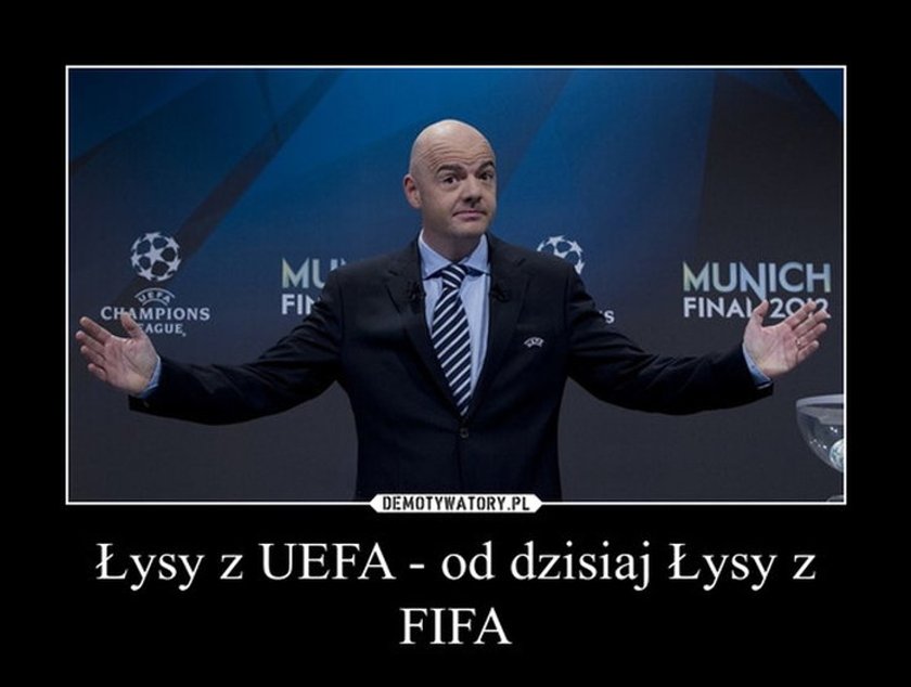 "Łysy z UEFA" został sternikiem FIFA. MEMY