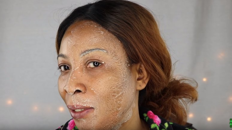 Potato starch and egg white mask