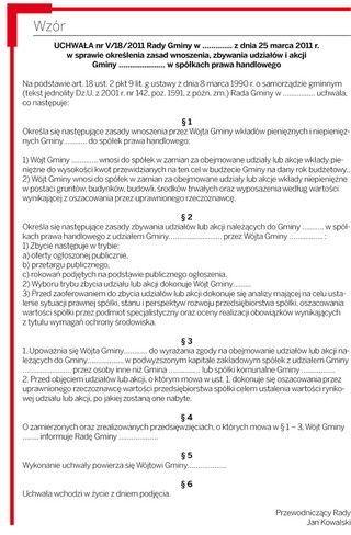 Jak sprywatyzować samorządową spółkę komunalną