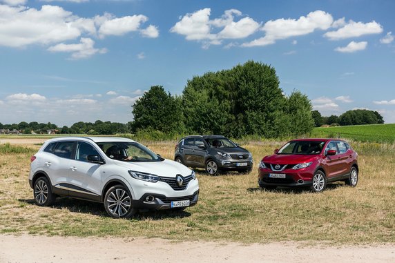 Porównanie: Kia Sportage III, Nissan Qashqai II i Renault Kadjar