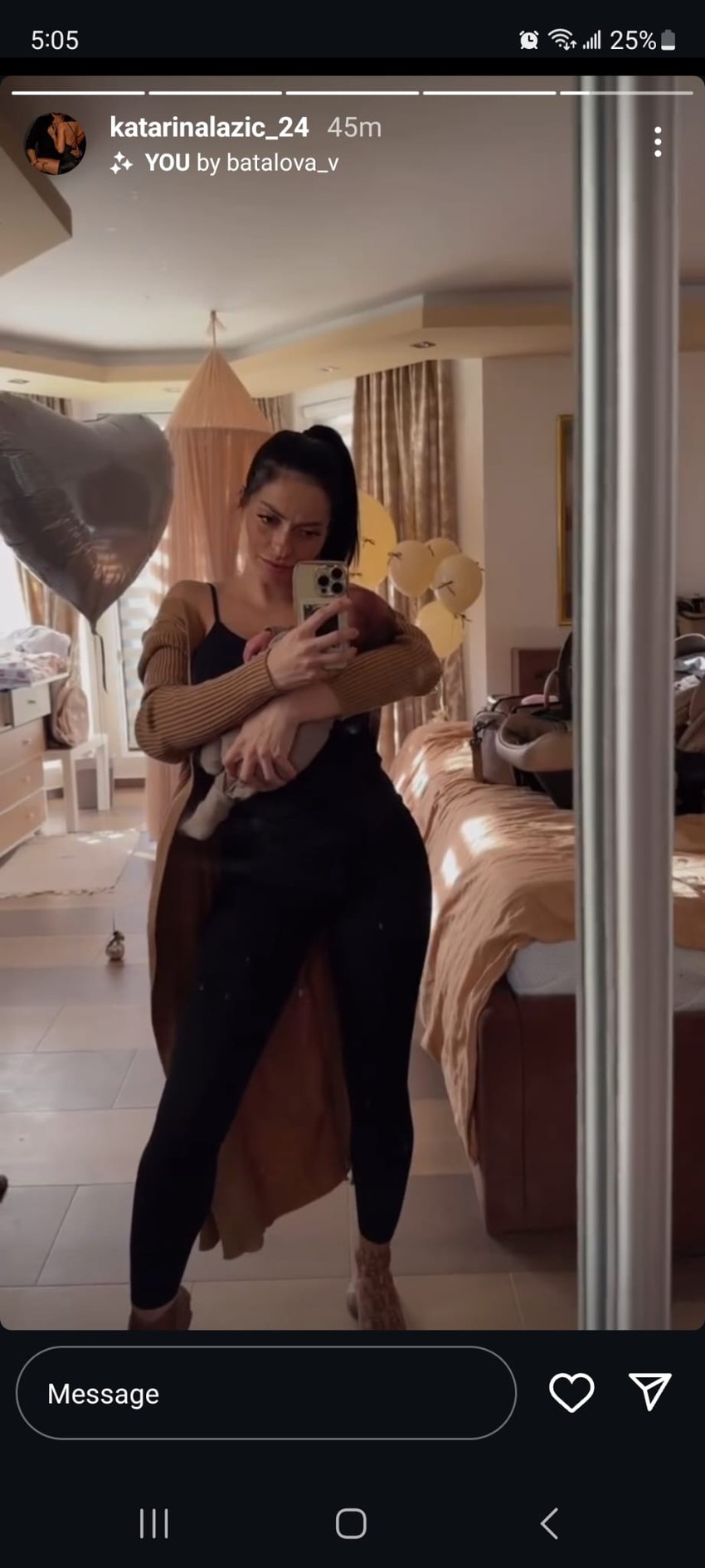 Katarina Lazić posle porođaja