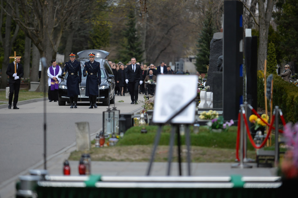 Uroczystości pogrzebowe Ludwika Dorna na Cmentarzu Wojskowym na Powązkach w Warszawie