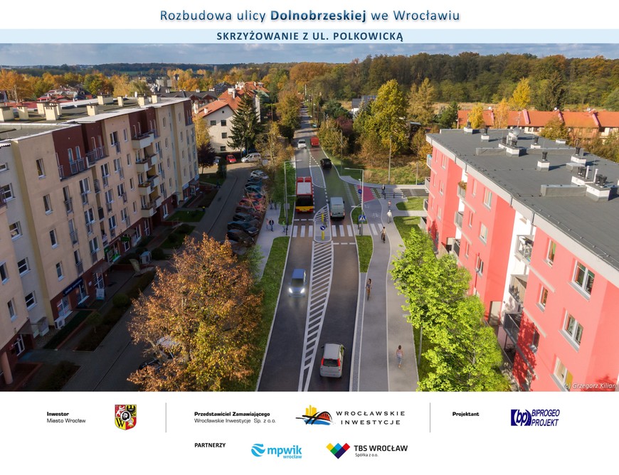 Planowana jest przebudowa skrzyżowania także z ulica Polkowicką