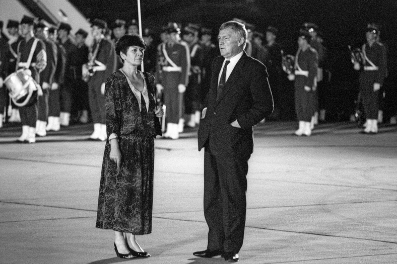 Elżbieta Kępińska i Mieczysław Rakowski (Warszawa, 1989 r.)