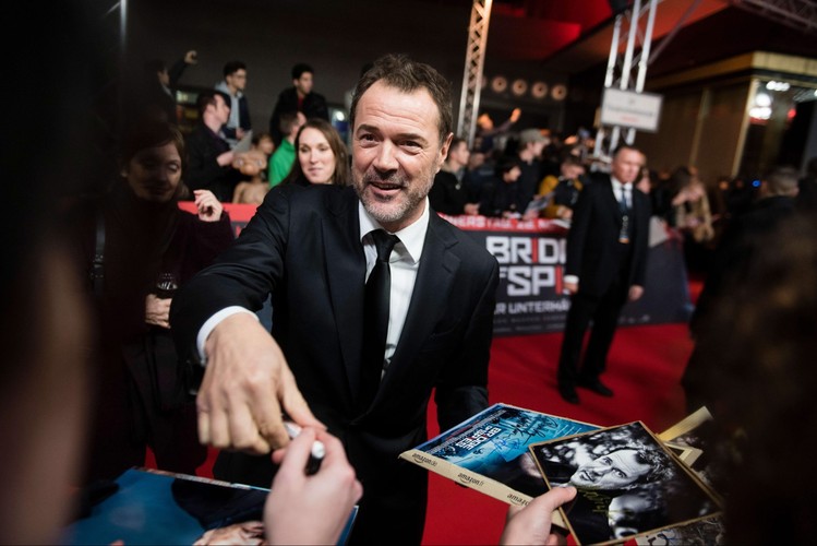 Sebastian Koch na premierze 'Mostu szpiegów'
