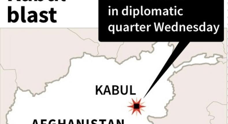 Huge blast in Kabul's diplomatic quarter on Wednesday