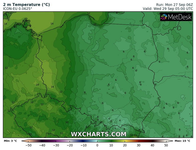 Noc w większości kraju będzie zimna