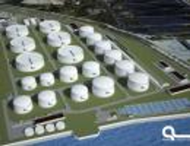 Terminal naftowy w Gdańsku - wizualizacja, źródło: PERN