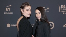 gala mistrzów sportu. katarzyna zillmann i janja lesar razem na czerwonym dywanie