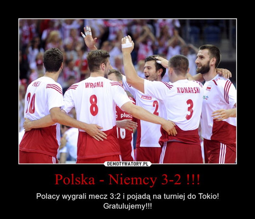 Memy po triumfie w meczu siatkarzy Niemcy - Polska 2:3