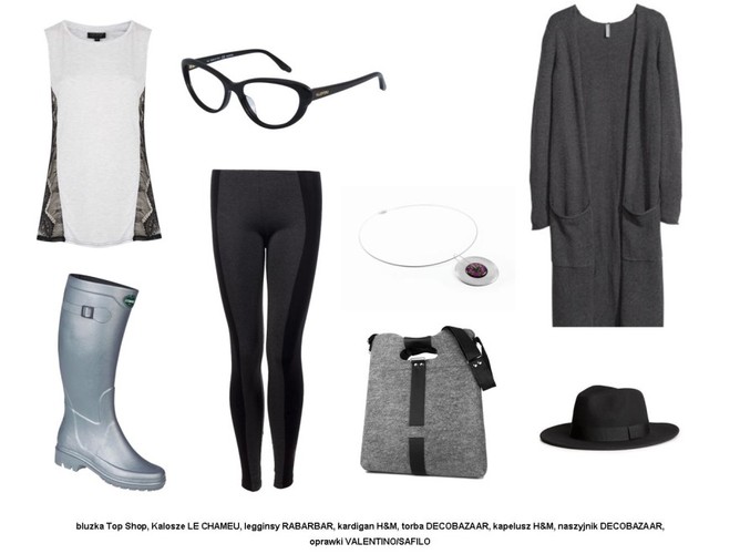 Jesienne stylizacje w króżnych odcieniach szarości