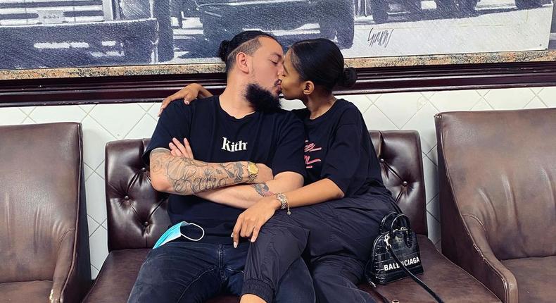 Rapper AKA and fiance