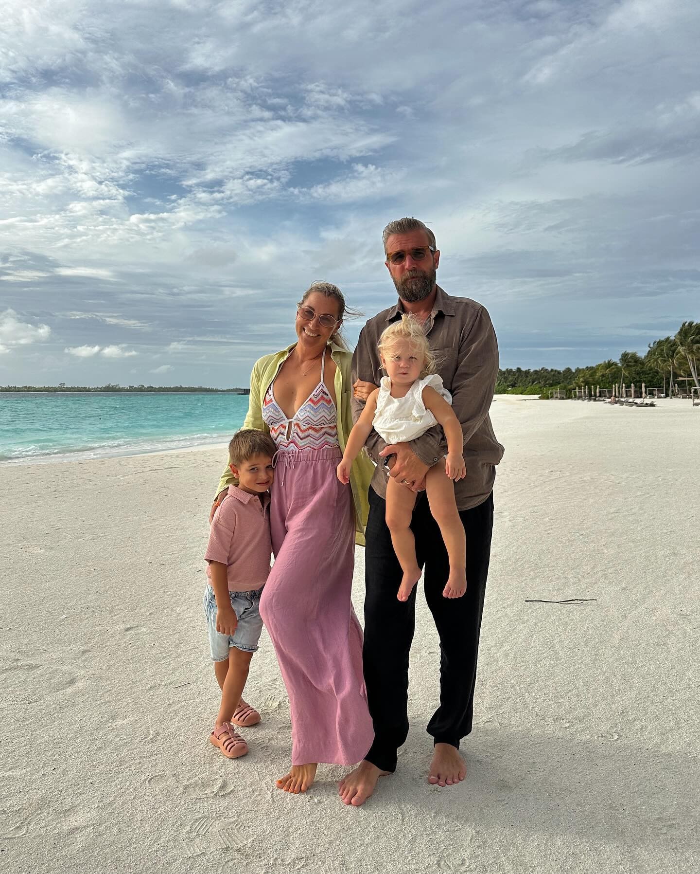 Dominika Cibulková, Michal Navara a ich deti Jakub a Nina. 