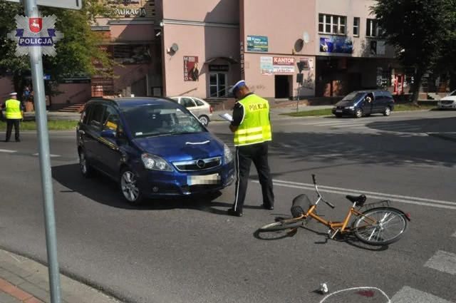 Nie ustąpił pierwszeństwa rowerzyście - groźny wypadek