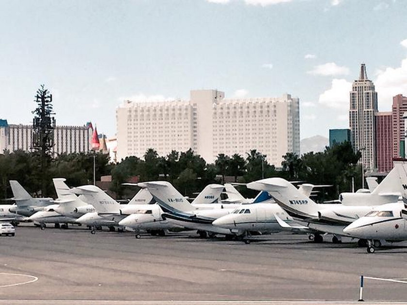 Samoloty bogaczy zakorkowały lotnisko w Las Vegas