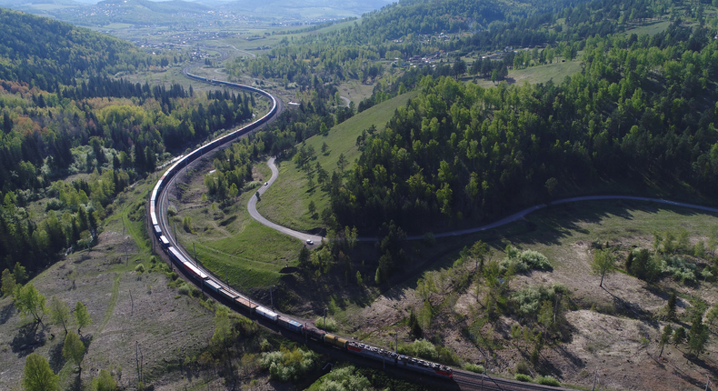 With a total length of 5,772 miles, the Trans-Siberian Railway is the longest in the world.