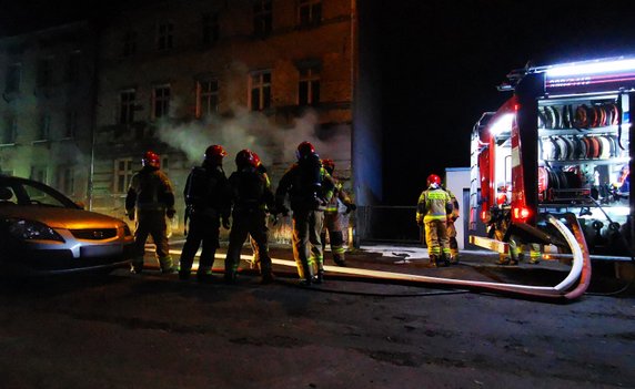 Pożar w kamienicy w Gorzowie