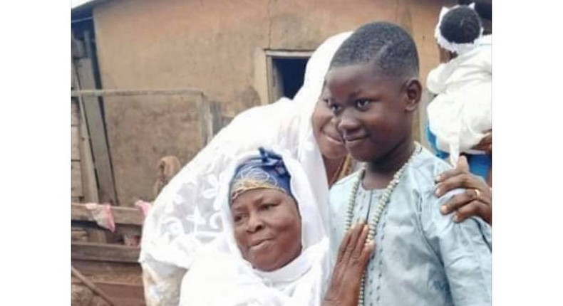 The deceased Ishmael Mensah and his mum.