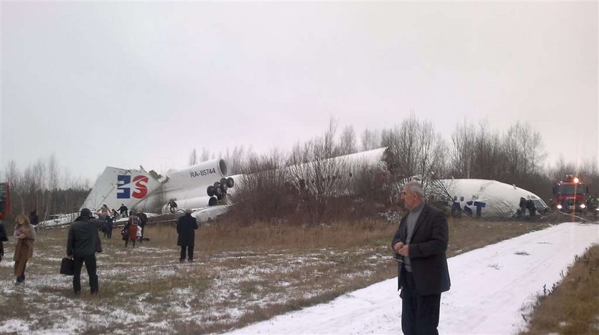 Awaryjne lądowanie Tu-154 w Rosji. 2 ofiary, dziesiątki rannych