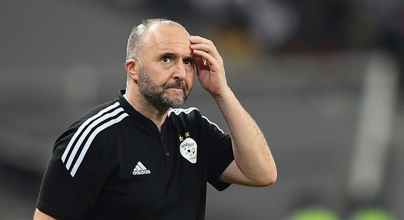 Djamel Belmadi led Algeria to victory at the 2019 AFCON but the reigning champions were dumped out of this year's tournament in the group stage Creator: CHARLY TRIBALLEAU