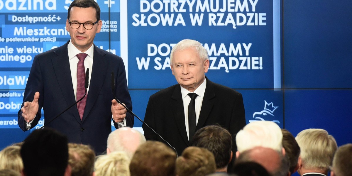 Mateusz Morawiecki i Jarosław Kaczyński