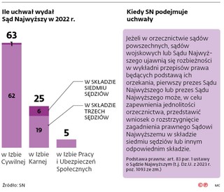 Ile uchwał wydał Sąd Najwyższy w 2022 r.