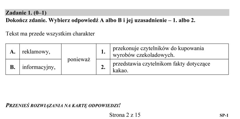 Arkusze ze sprawdzianu szóstoklasisty 2016 - język polski i matematyka