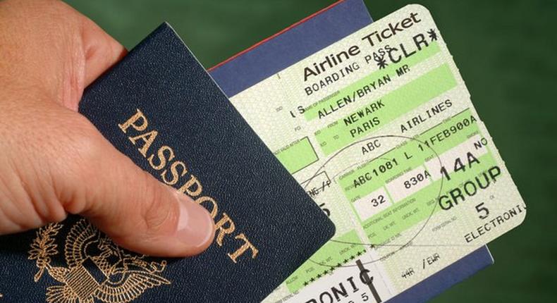 Passport and boarding pass