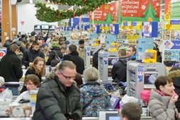 Przedświąteczne zakupy Boże Narodzenie sklep