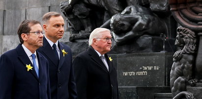 Trzej prezydenci oddali hołd bohaterom powstania w getcie warszawskim