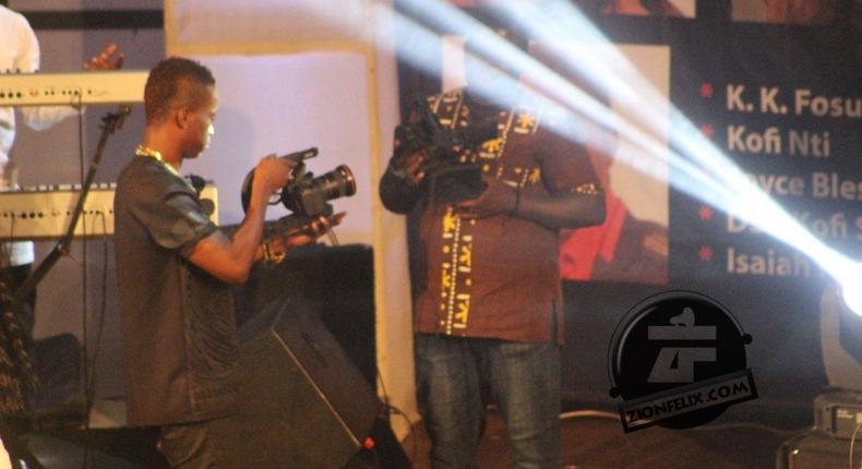K.K Fosu taking footage of Lumba's event
