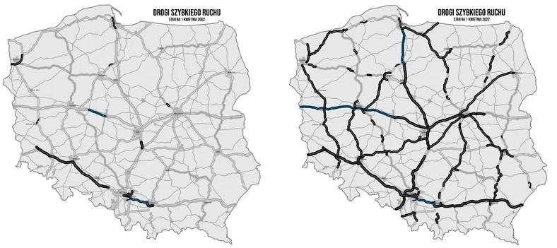 Zmiany, jakie zaszły na polskich drogach na przestrzeni 20 lat