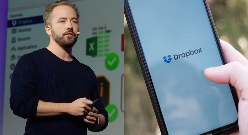 Dropbox DEO Drew HoustonMatt Winkelmeyer and Nikolas Kokovlis/NurPhoto via Getty Images