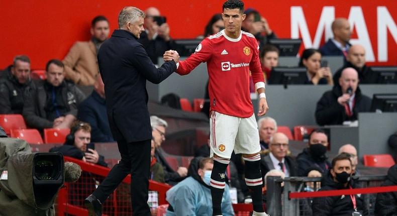 Manchester United manager Ole Gunnar Solskjaer is juggling Cristiano Ronaldo's workload Creator: Oli SCARFF