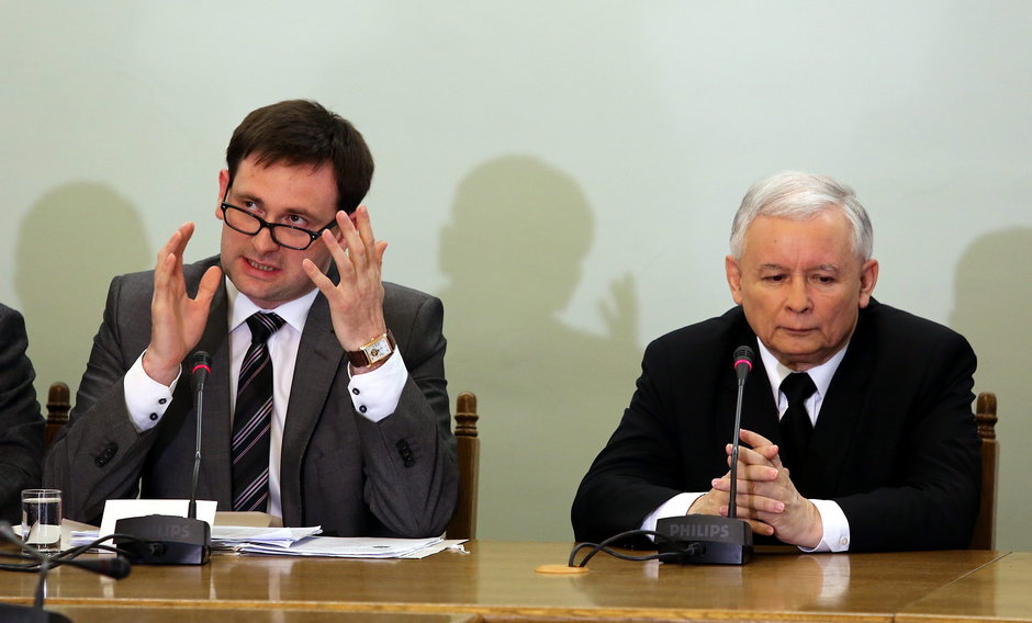 Daniel Obajtek i Jarosław Kaczyński w 2013 r.